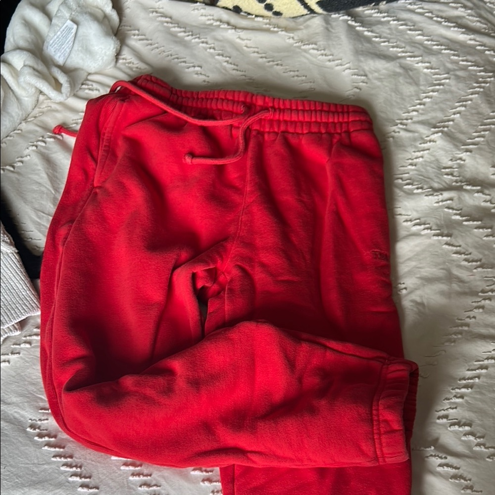 TNA Cozy Red Sweatfleece Pants